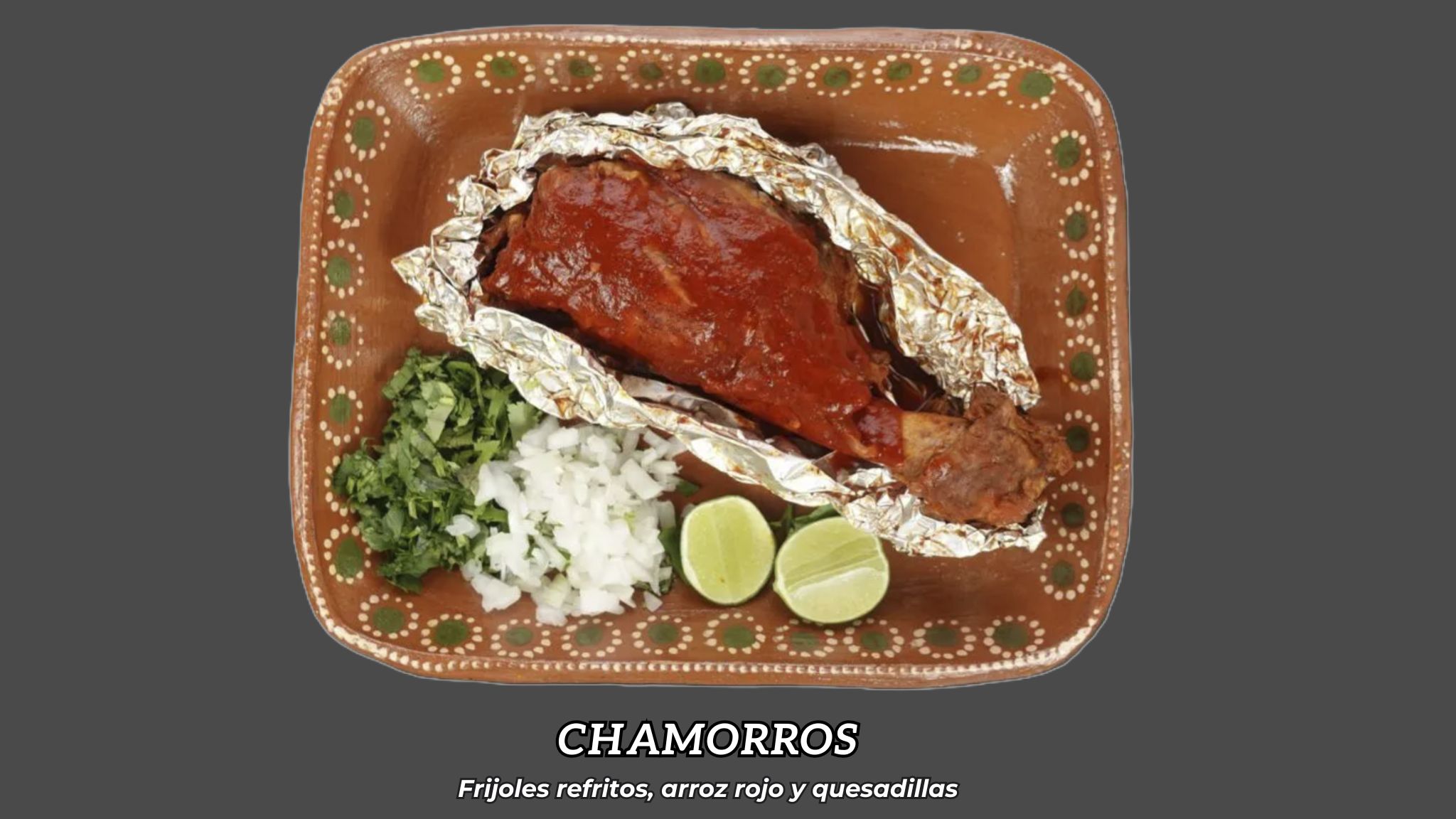 CHAMORROS CHAMORRO en plato de barro